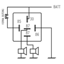 Sanel Röle Titreyen Korna 12 Volt STR107