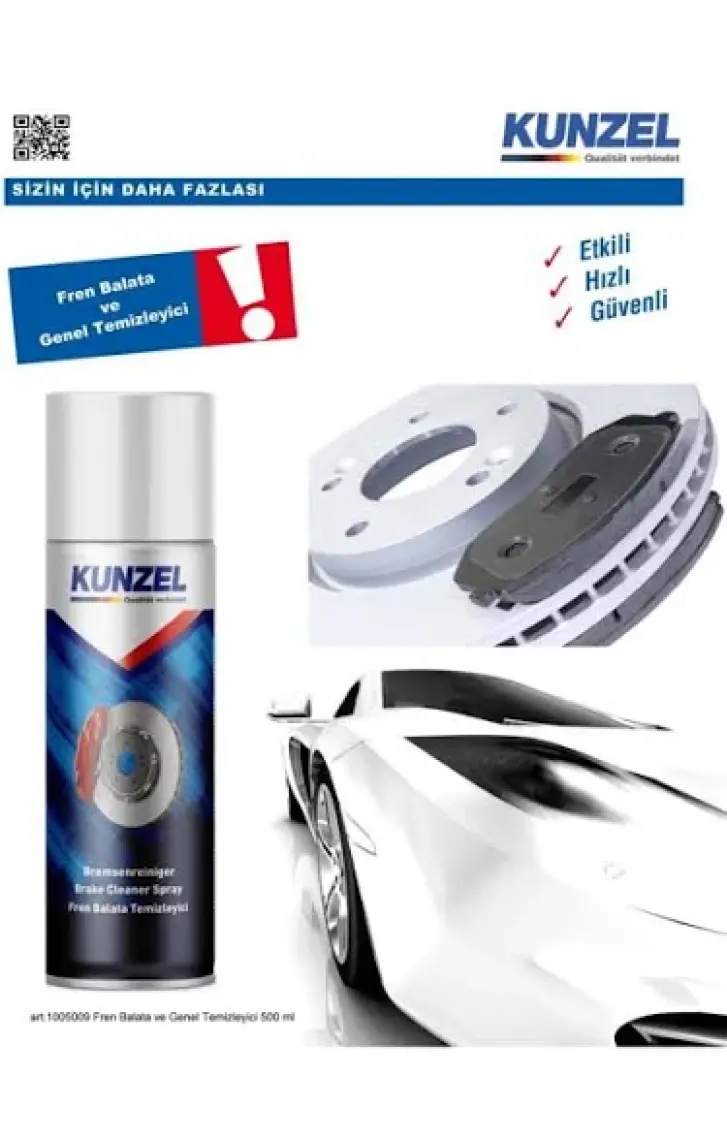 Kunzel Fren Balata ve Genel Temizleyici Sprey
