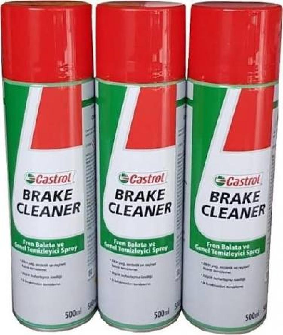 Castrol Brake Cleaner 3'lü Fren Balata Ve Genel Temizleme Spreyi 500 Ml