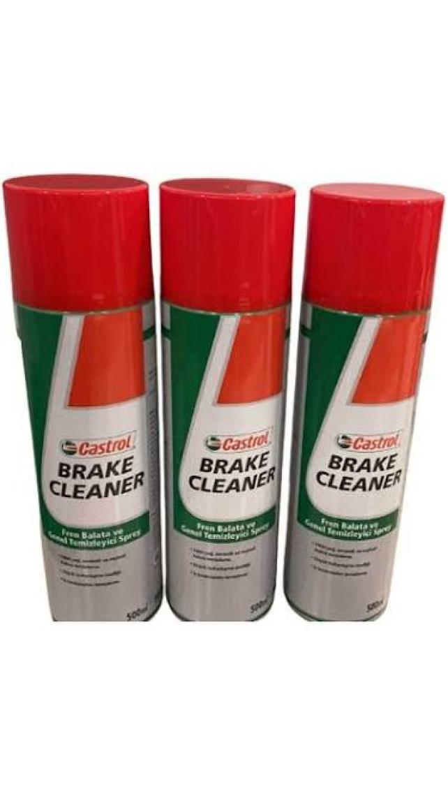 Castrol Brake Cleaner 3'lü Fren Balata Ve Genel Temizleme Spreyi 500 Ml