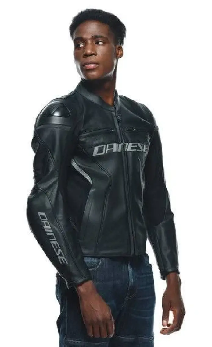 Dainese Racing 4 Black Fluo Red Deri Mont