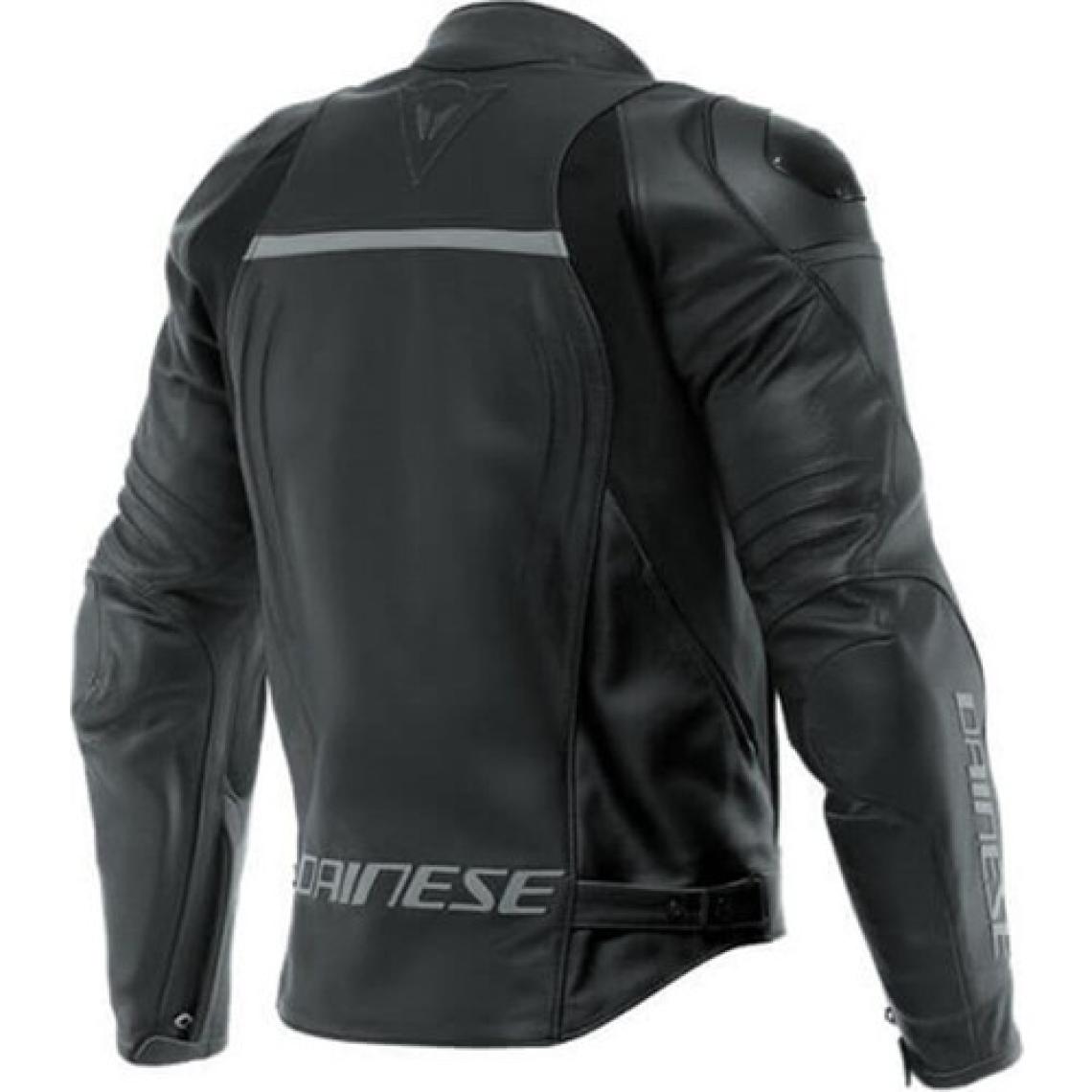 Dainese Racing 4 Siyah Dana Derisi Motosiklet Ceketi – Yansıtıcı Detaylı, Spor ve Şehir Sürüşüne Uygun
