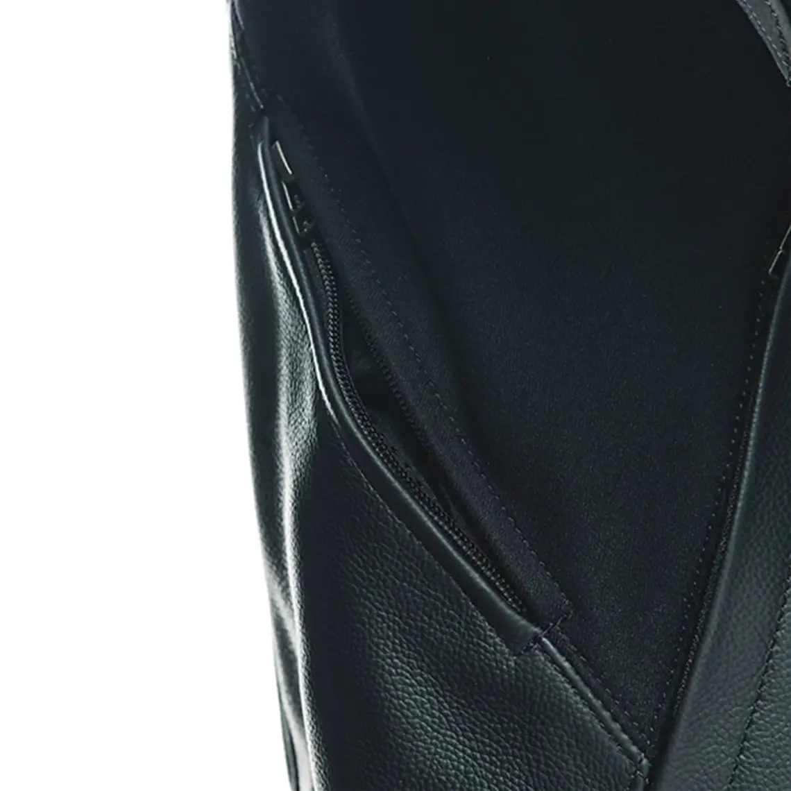 Dainese Racing 4 Siyah Dana Derisi Motosiklet Ceketi – Yansıtıcı Detaylı, Spor ve Şehir Sürüşüne Uygun