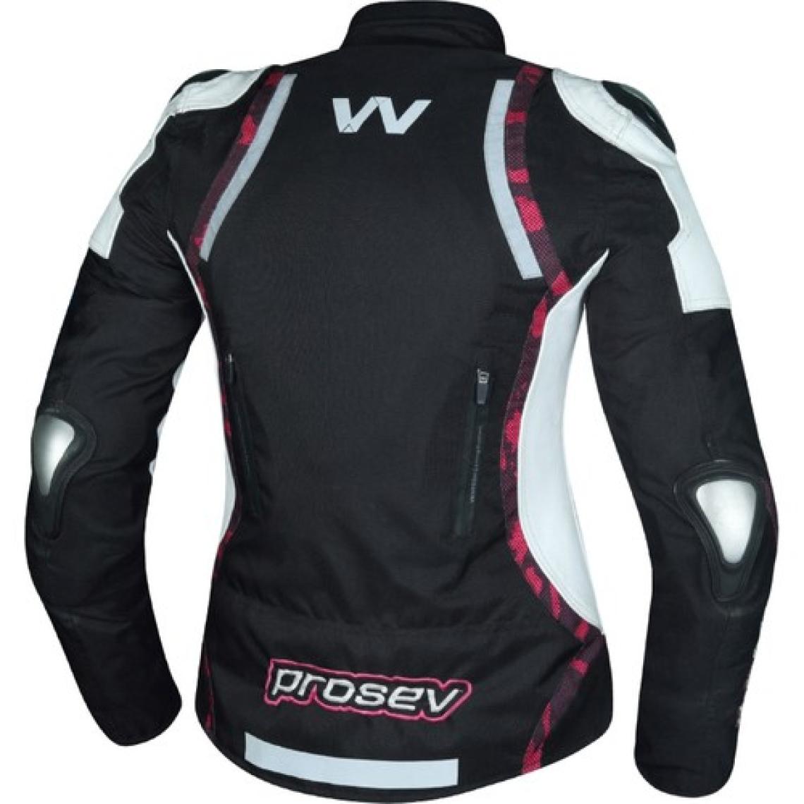 W51A Rose Kadın 4 Mevsim Motosiklet Montu Beyaz