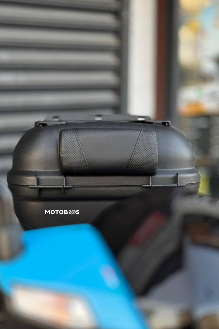 Motobros Motosiklet Çanta Sırt Dayama Siyah Deri (Universal) Ultra Konfor