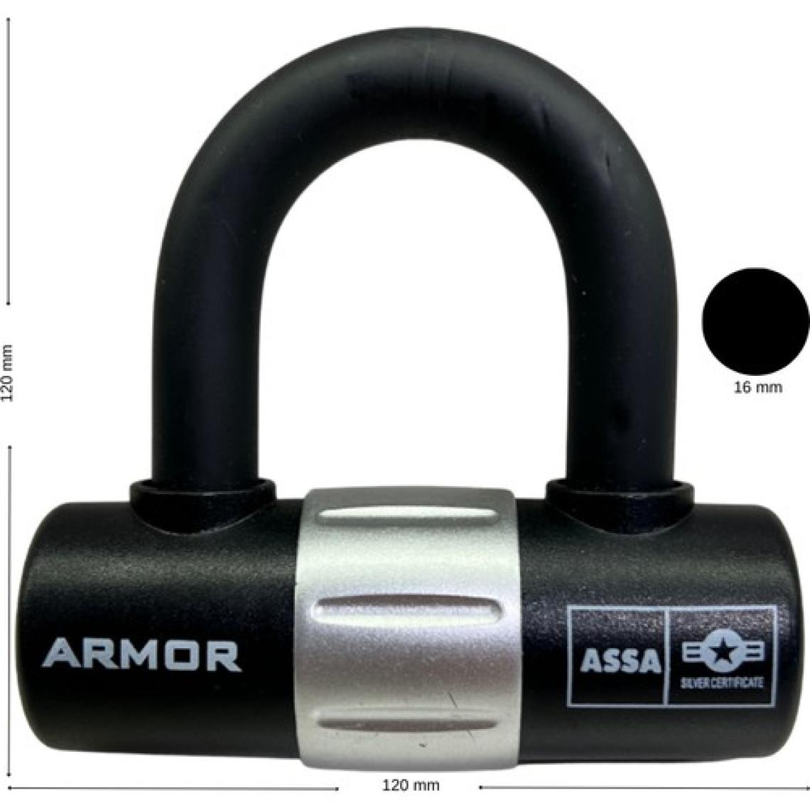Armor Kelepçe Çelik U Bar Sra Certf. 4 Anahtar ( 12X11CM-16MM )