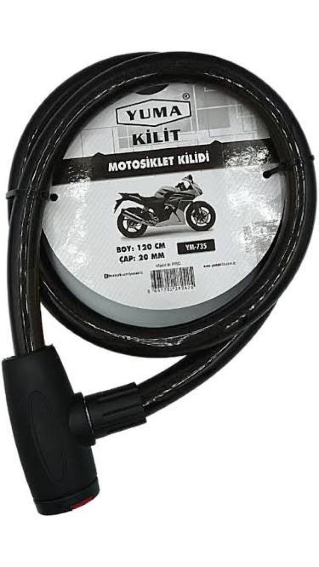 Yuma Motosiklet Kilidi YM-735 120cm 20mm