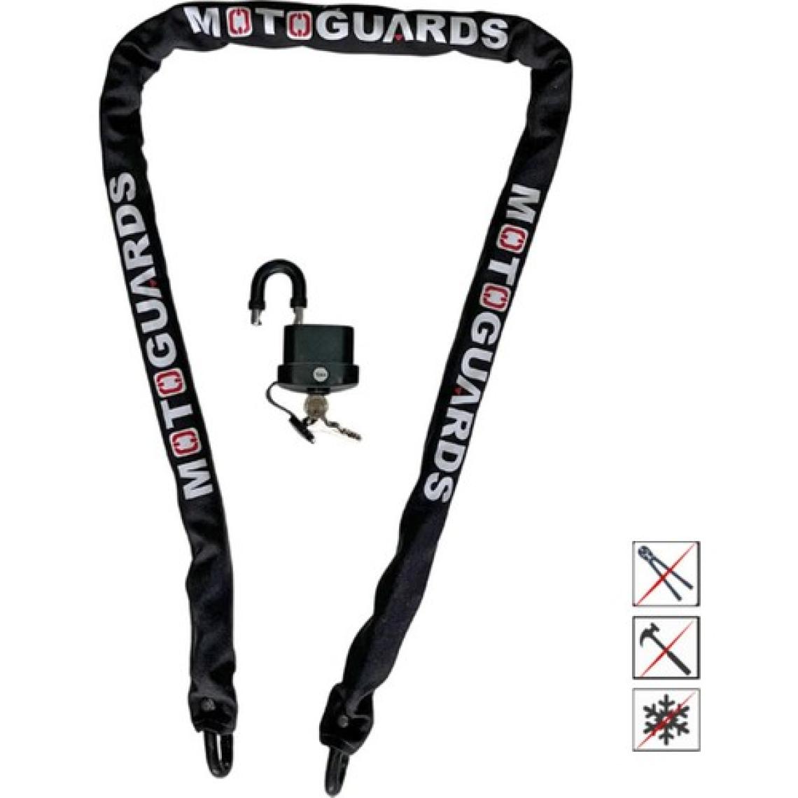 Motoguards 2metre Garde80 10mm  Kesilmez Motosiklet Zinciri + Yale ‎Y220b/51/118/1 - Pvc Kaplamalı Marine Asma Kilit