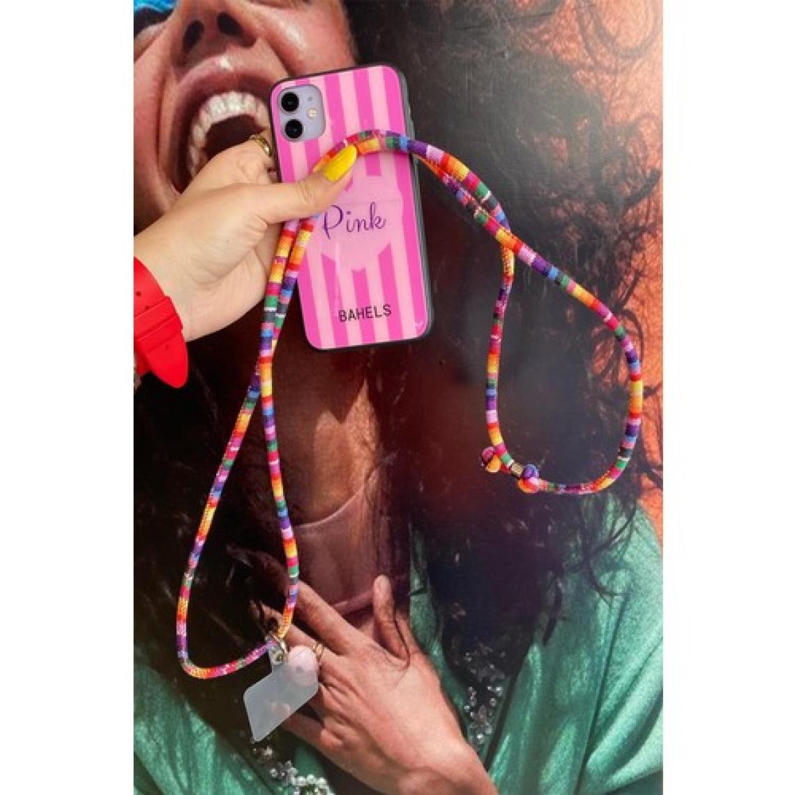 Bahels Tüm Kılıflara Uyumlu Rainbow Trend Telefon Boyun Askısı Charmı