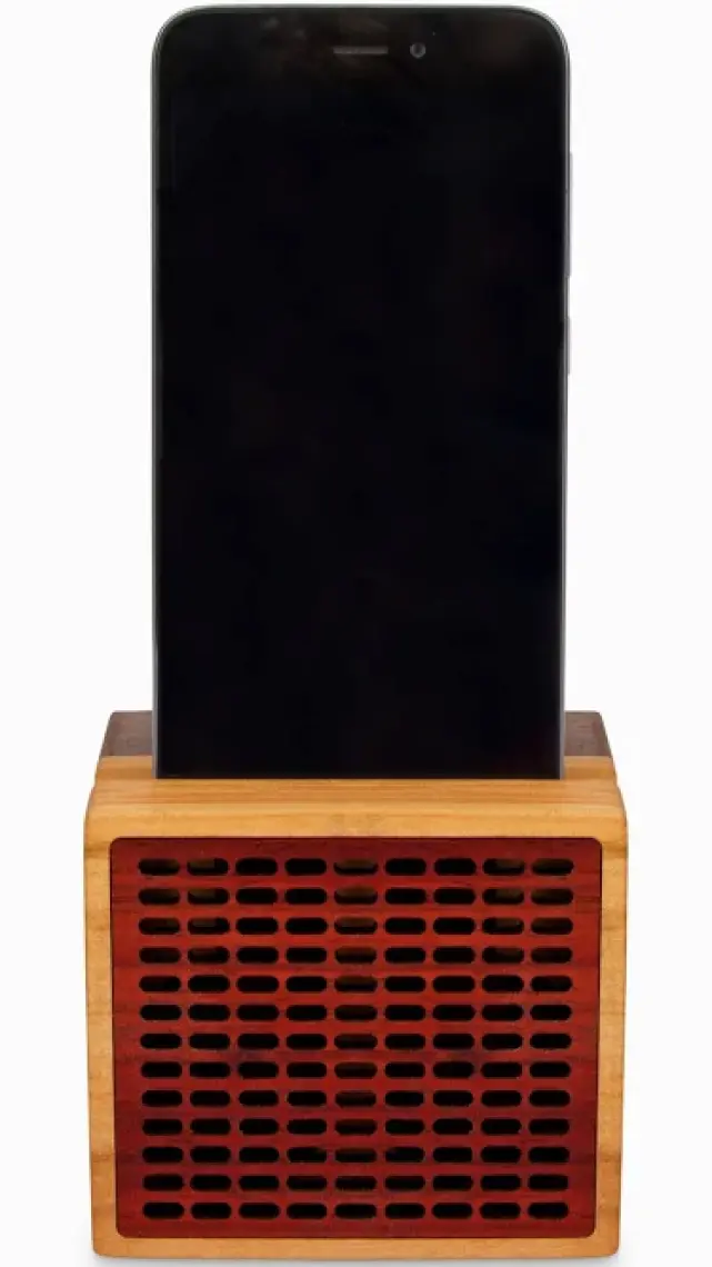 Woodsaka Hoparlör Telefon Standı - Ceviz Kiraz ve Paduk Ağaçlarından