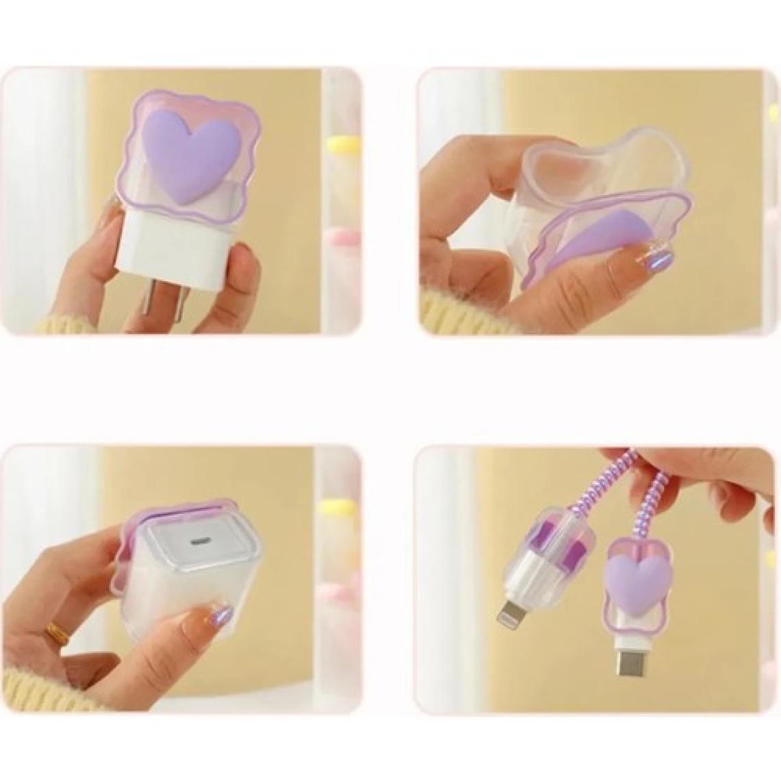 Mimtec Şarj Başlığı ve Kablo Koruyucu 4 Lü Set Iphone 20 W Type-C Şarj Adaptör Uyumlu Şarj Koruyucu