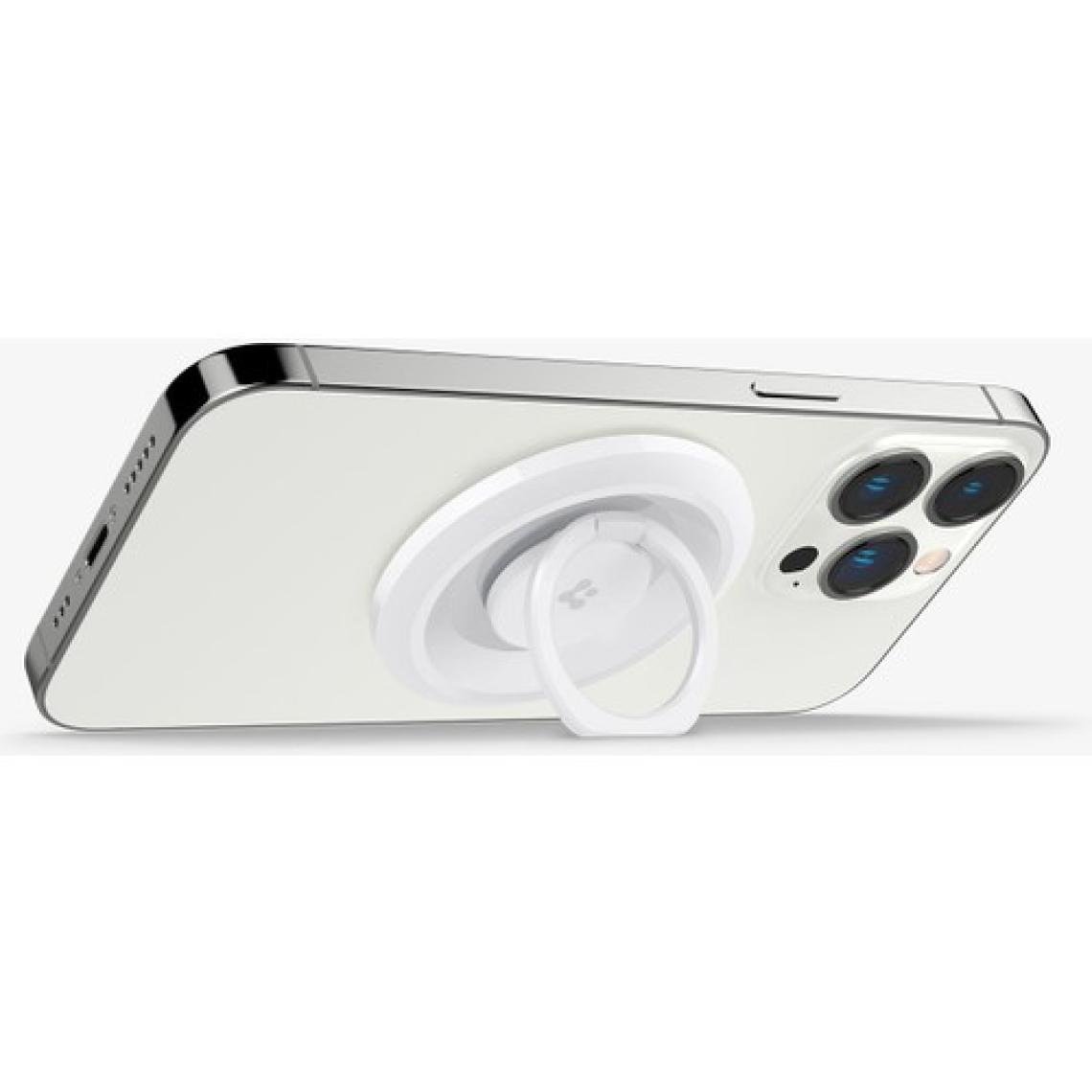 Spigen MagFit O-Mag iPhone için Manyetik Telefon Tutucu MagSafe özellikli Ring White - AMP05303