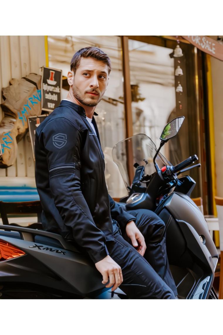Scudo Milano Yazlık Fileli Erkek Motosiklet Ceketi