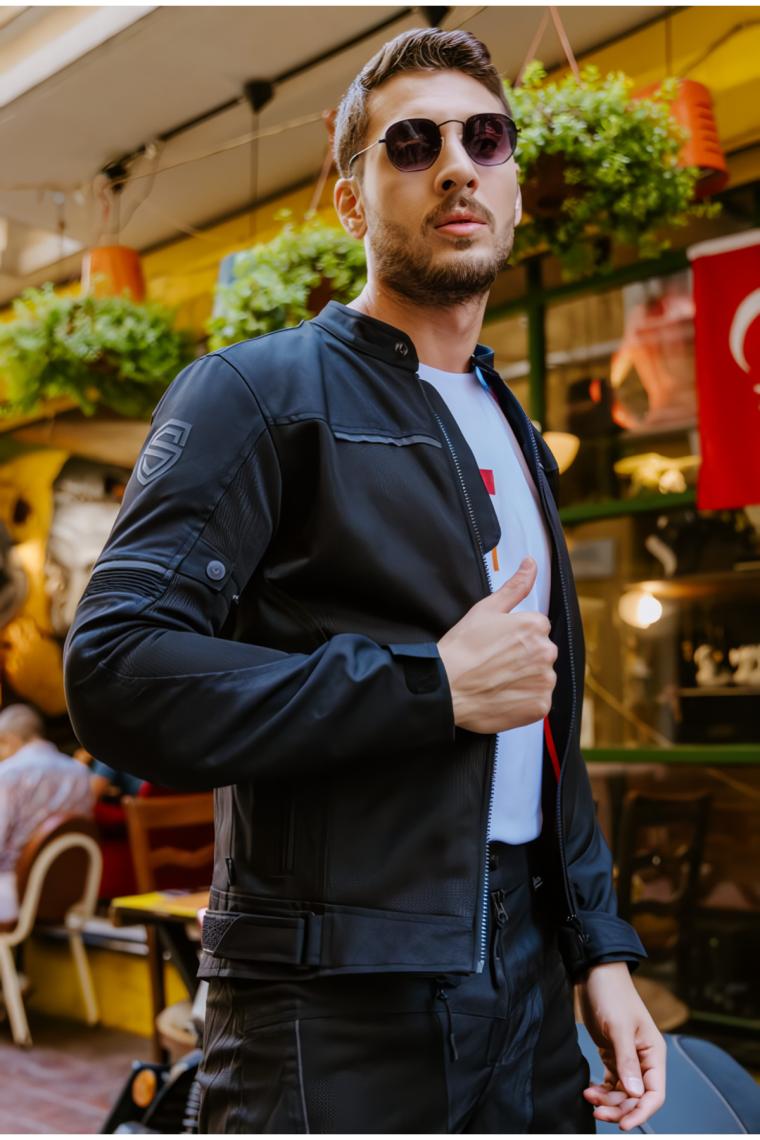 Scudo Milano Yazlık Fileli Erkek Motosiklet Ceketi