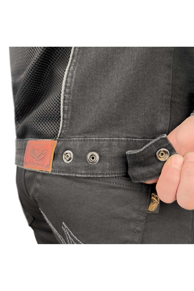 The Biker Jeans Grey Ice Korumalı File Motosiklet Kot Montu Erkek