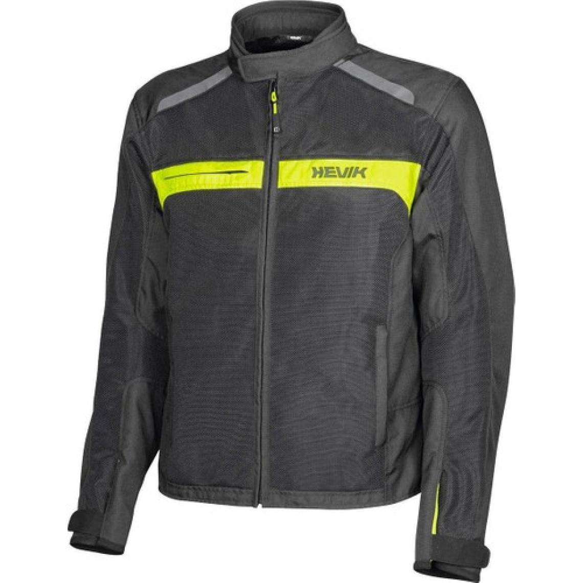 Hevık Scırocco Korumalı Yazlık Motosiklet Montu Siyah-Neon Sarı