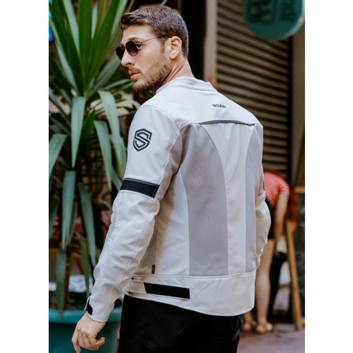 Scudo Milano Gri Yazlık Fileli Erkek Motosiklet Montu - 6xl
