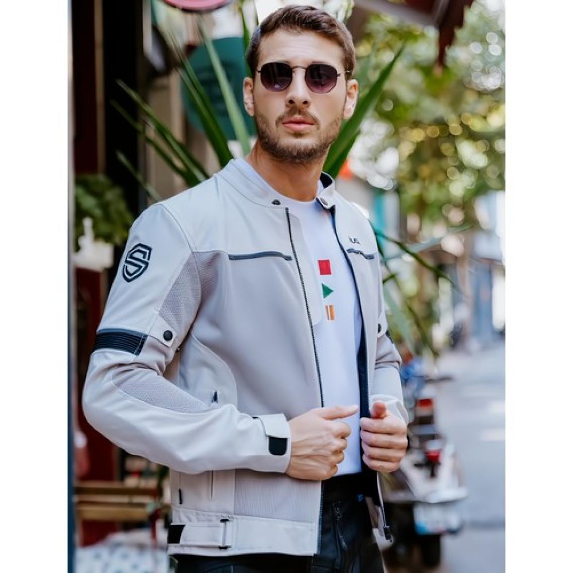 Scudo Milano Gri Yazlık Fileli Erkek Motosiklet Montu - 6xl