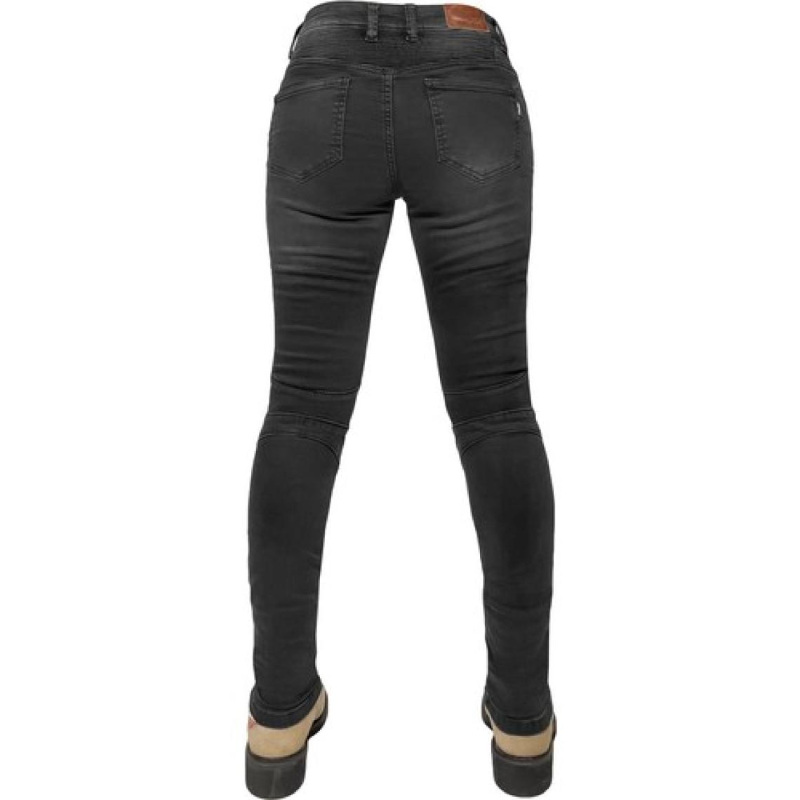 The Biker Jeans Evo Ultra Flexi Smoky Black Korumalı Motosiklet Kot Pantolonu Kadın