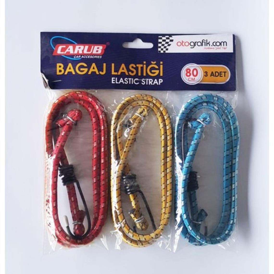Carub Bagaj Lastiği 3'lü Paket 6 Kancalı