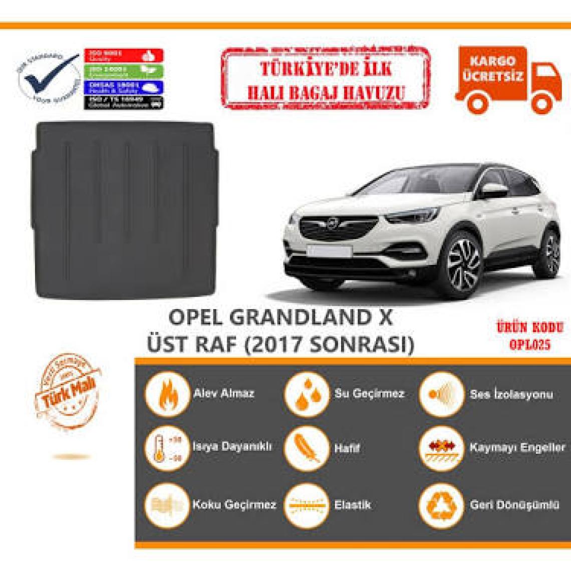 Öz-İş Opel Grandland X (Üst Raf) Halı Bagaj Havuzu (2017 Sonrası)