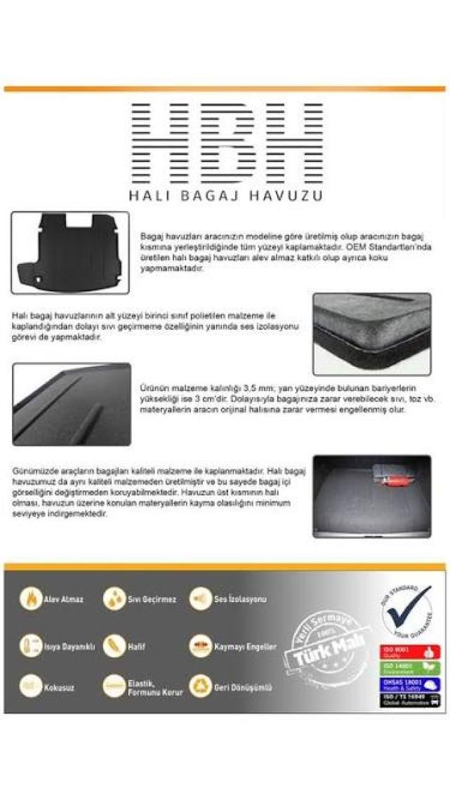 Öz-İş Citroen C5 Aircross Üst Raf Halı Bagaj Havuzu