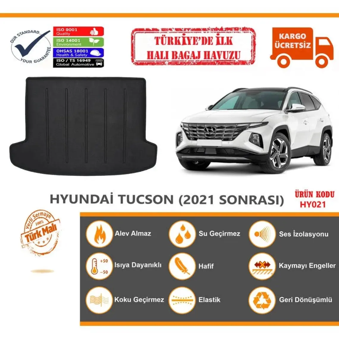 Öz-İş Hyundai Tucson Halı Bagaj Havuzu (2021 Sonrası)