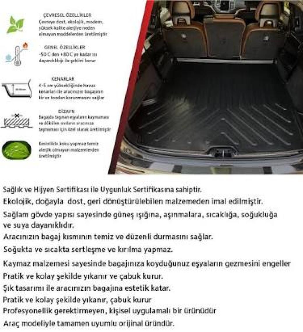 Rizline Nissan Qashqai 2022 Sonrası Alt 3D Bagaj Havuzu