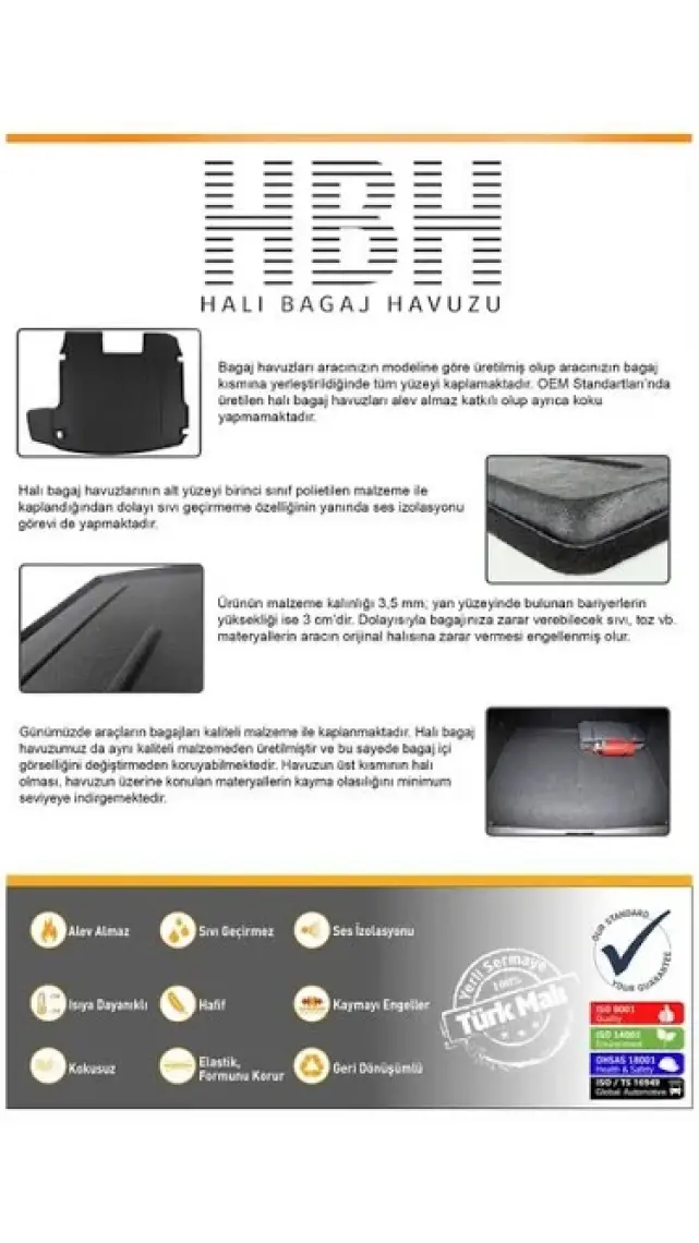 Öz-İş Peugeot 508 Halı Bagaj Havuzu (2019 Sonrası)