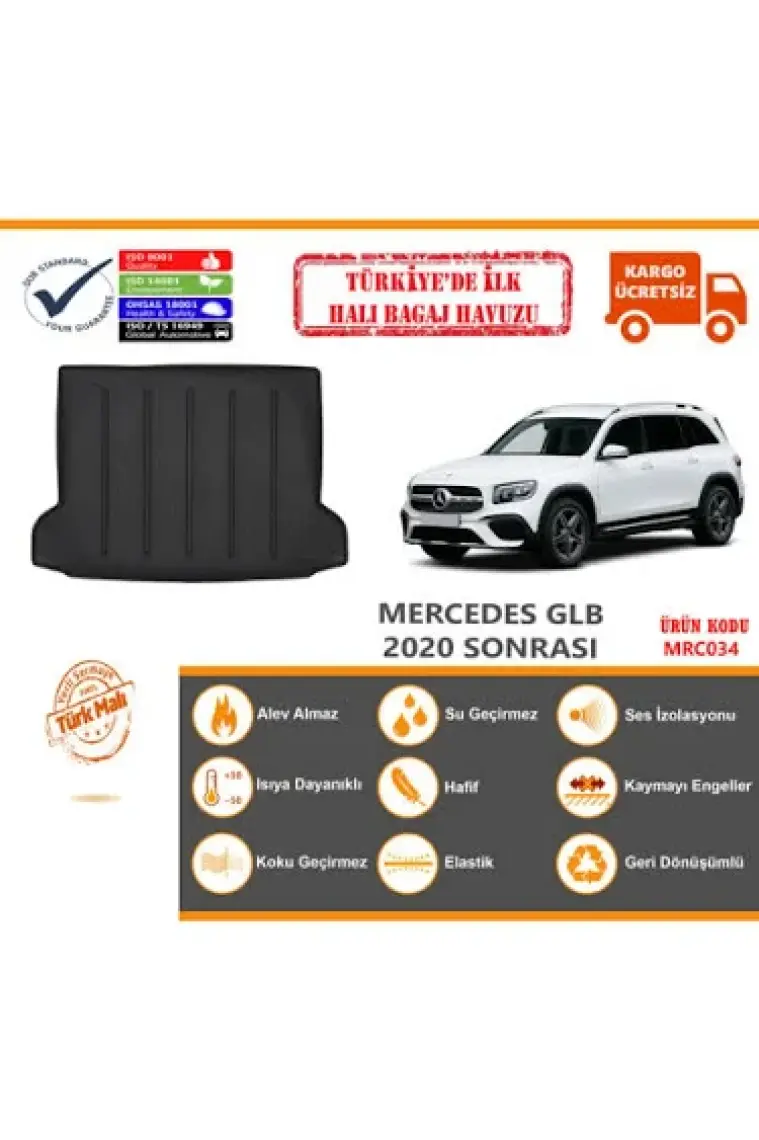 Öz-İş Mercedes GLB Üst Raf Halı Bagaj Havuzu (2020 Sonrası)
