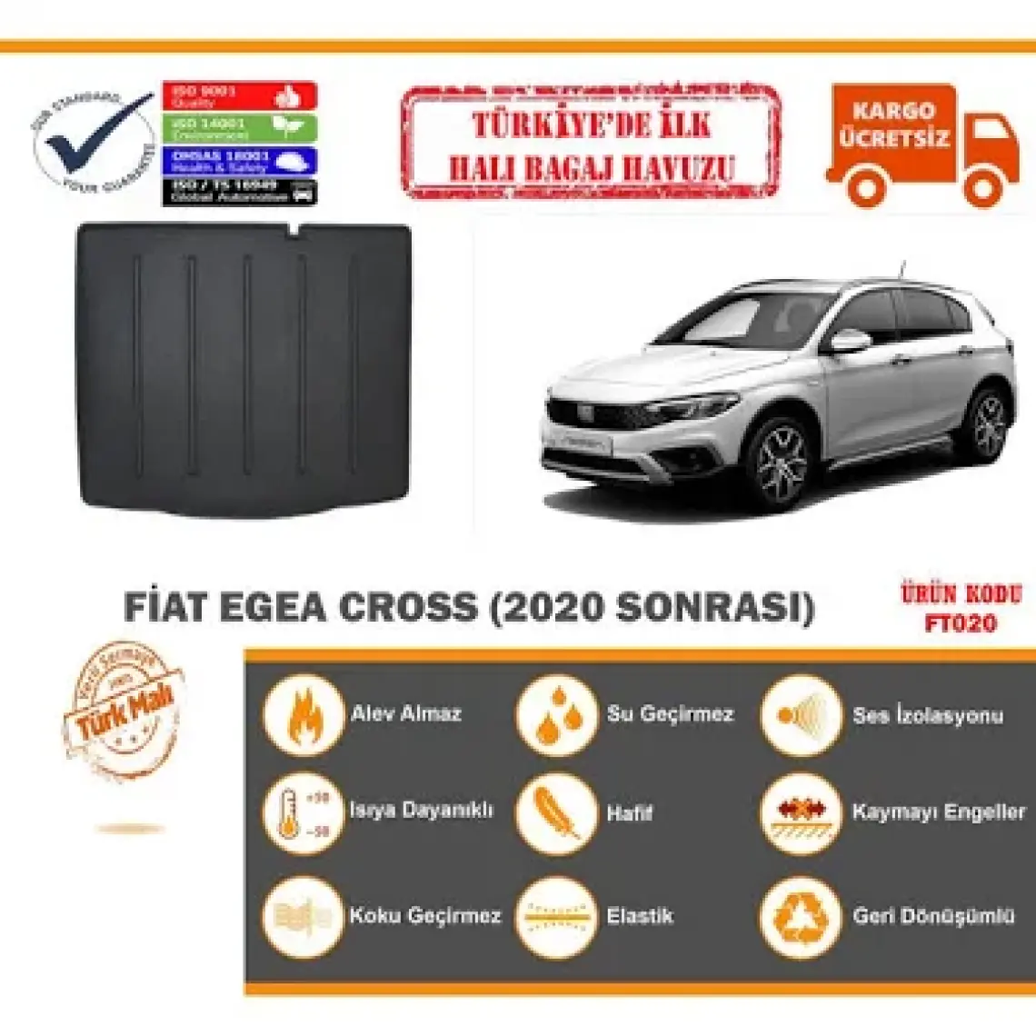 Öz-Iş Fiat Egea Cross Halı Bagaj Havuzu (2021 Sonrası)