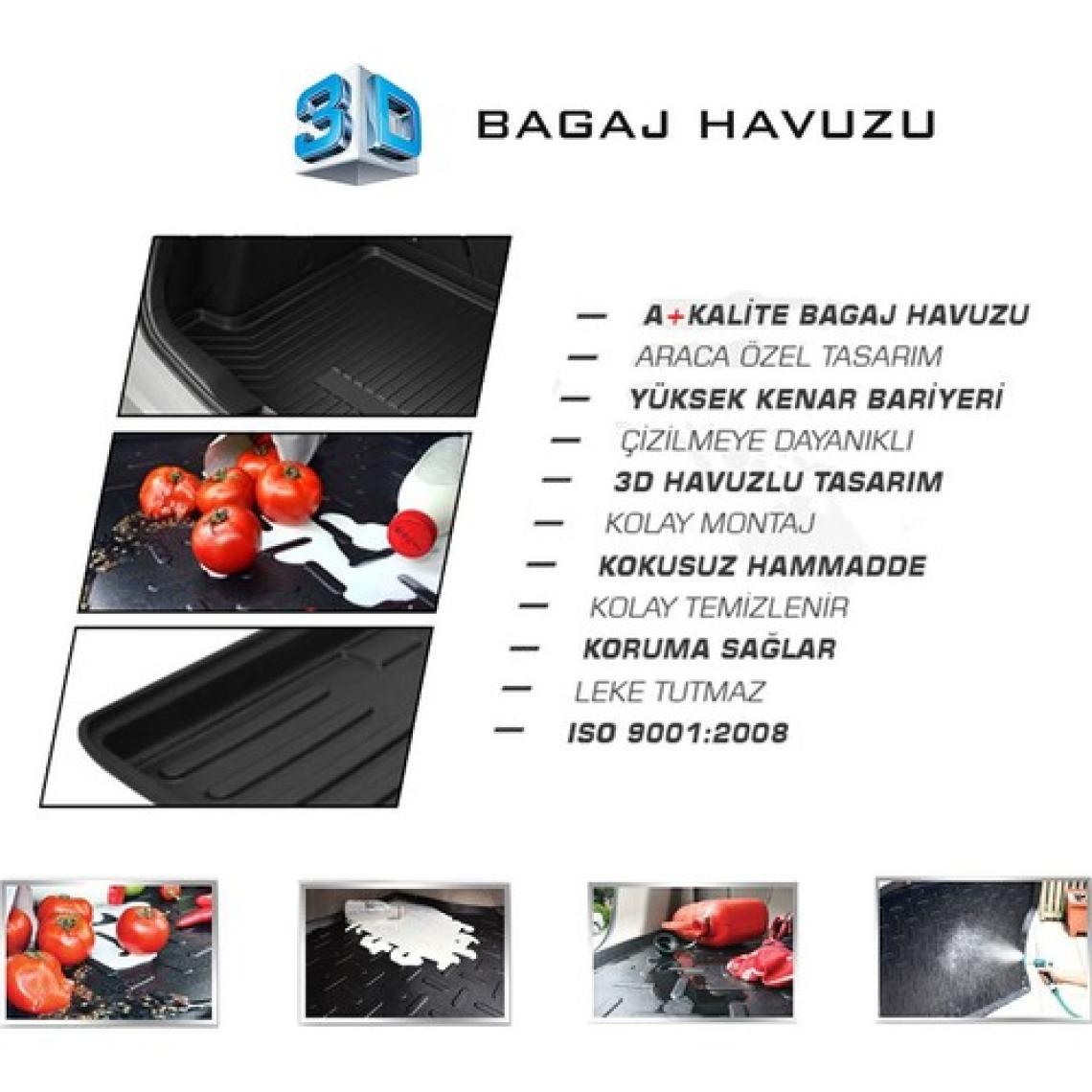 Gün-San Hyundai Accent Blue 2011 Ve Sonrası 3D Bagaj Havuzu
