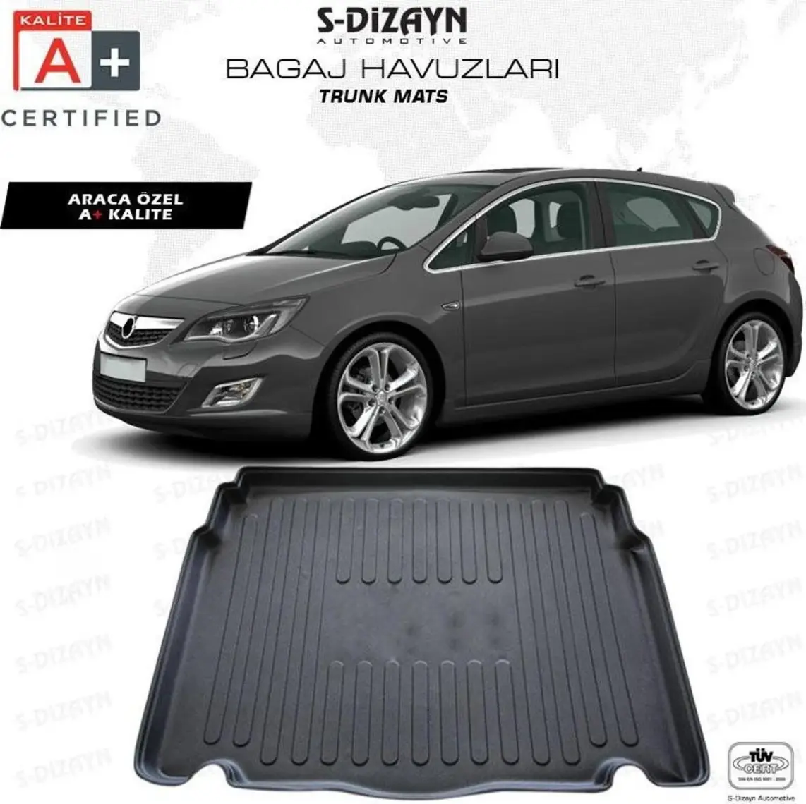 Gün-San Opel Astra J Kasa Hatchback 3D Bagaj Havuzu