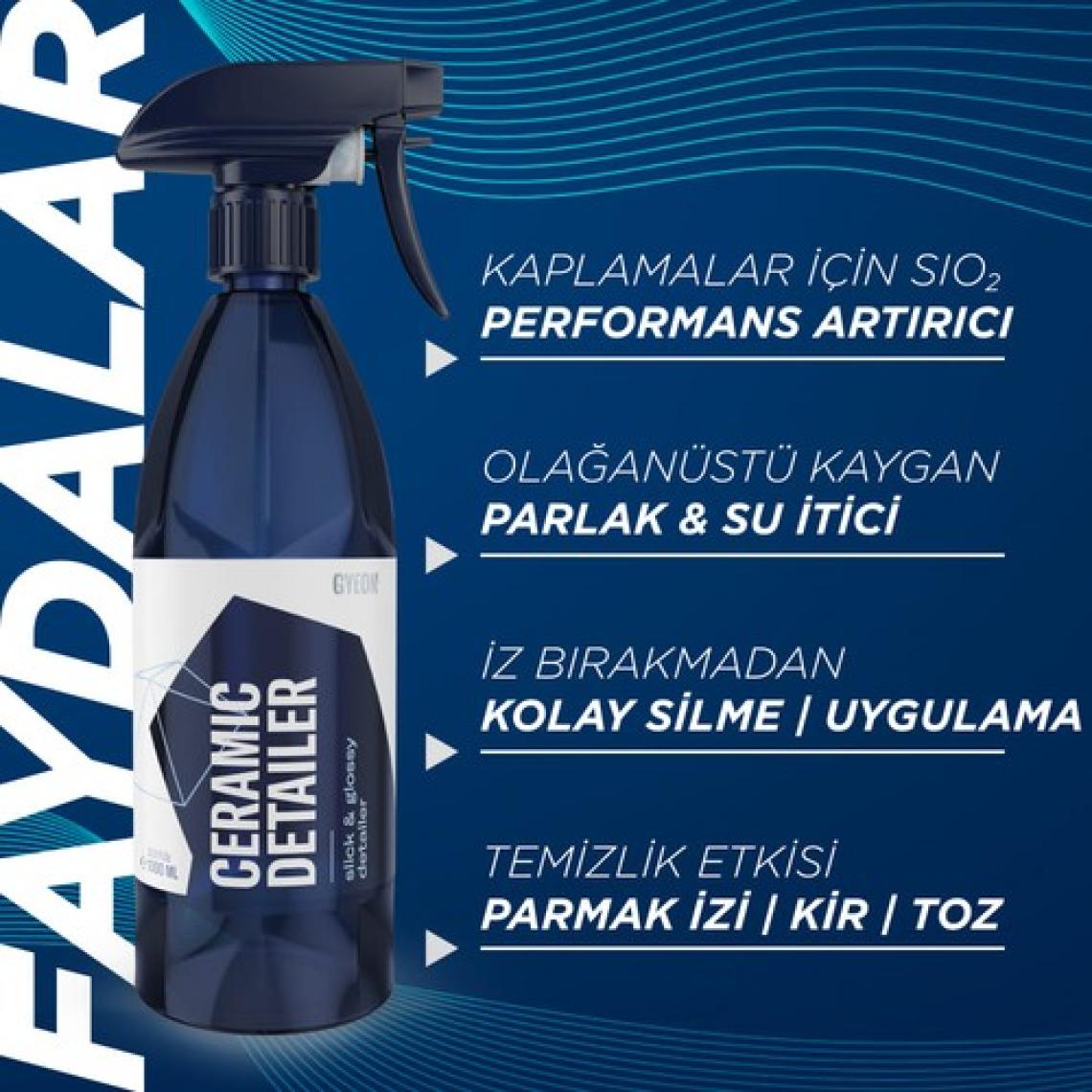 Gyeon Q²m Ceramicdetailer Seramik Yüzey Detaylandırıcı ve Parlatıcı - 1000 ml -Su Itici Oto Cila