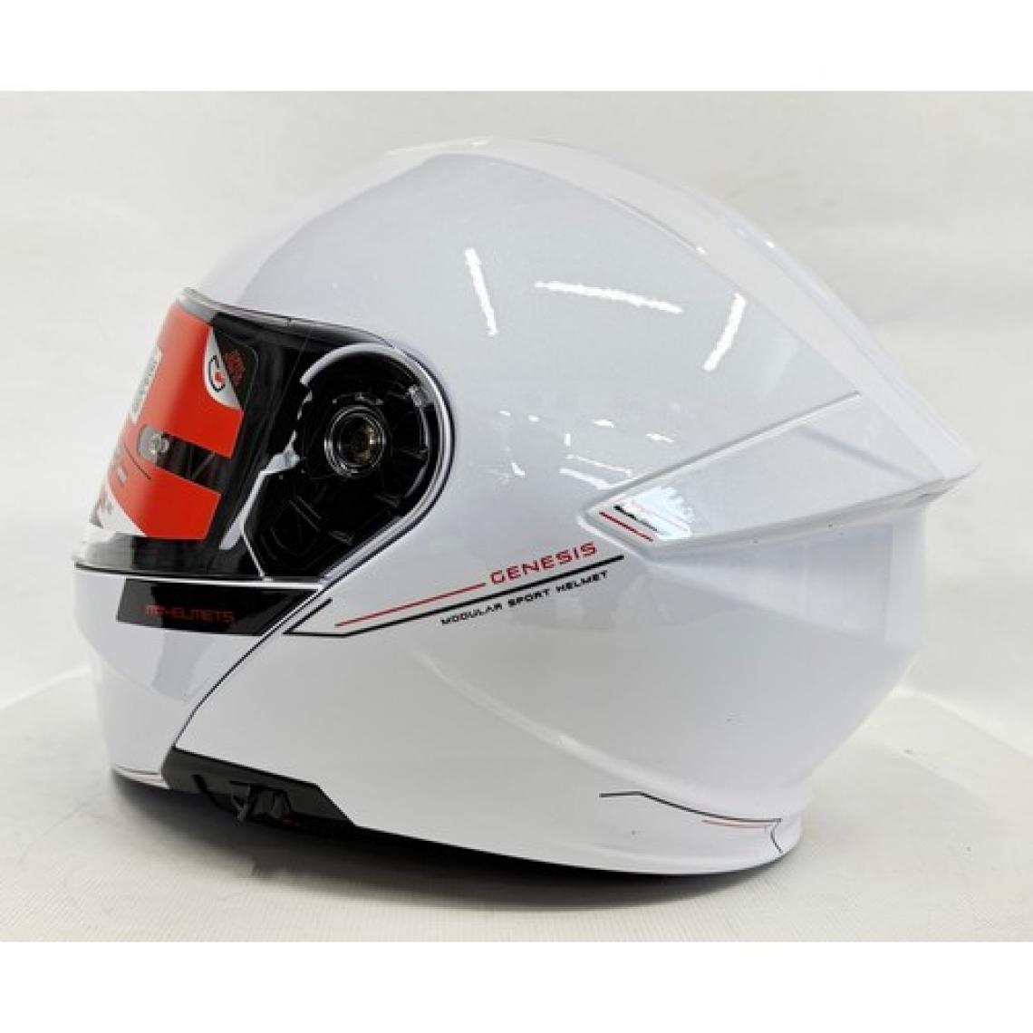 mt Kask mt Genesis Sv A0 Çene Açılır Kask Parlak Beyaz