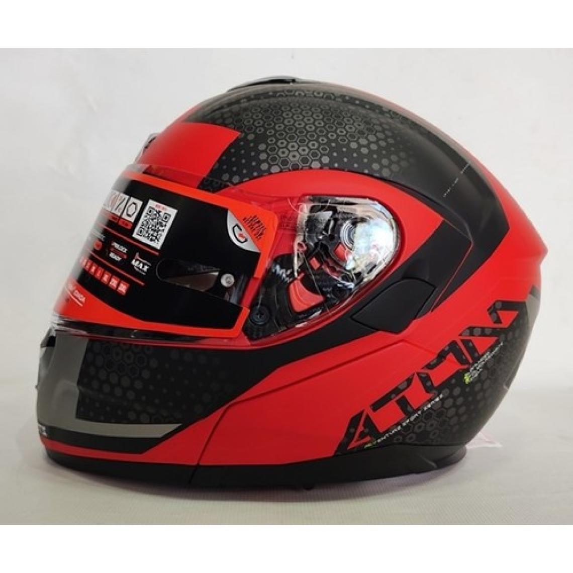 Mt Kask Atom Sv Adventure Mat Kırmızı Açılır Kask Güneş Vizörlü