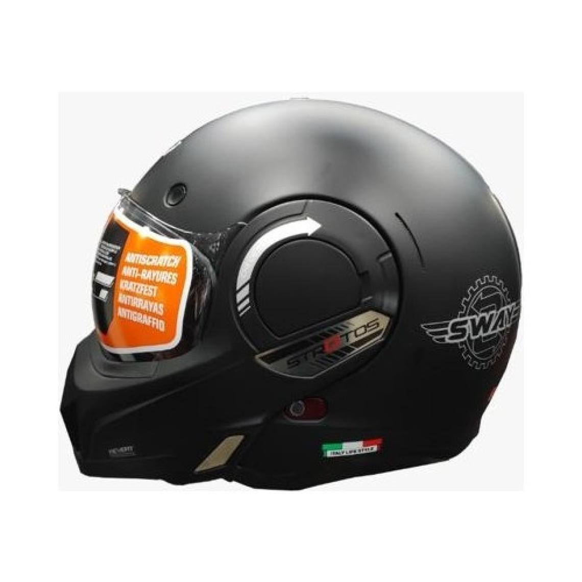 Sway Kask Sway Stratos Çene Açılır Mat Siyah