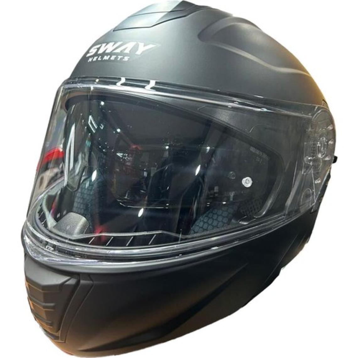 Sway 917 Mat Siyah Çene Açılır Motosiklet Kaskı - Xxl