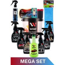 Wörf 13'lü Efsane Set Araç Araba Yıkama Bakım Seti Mega Full Oto Bakım Temizlik Seti Kovalı