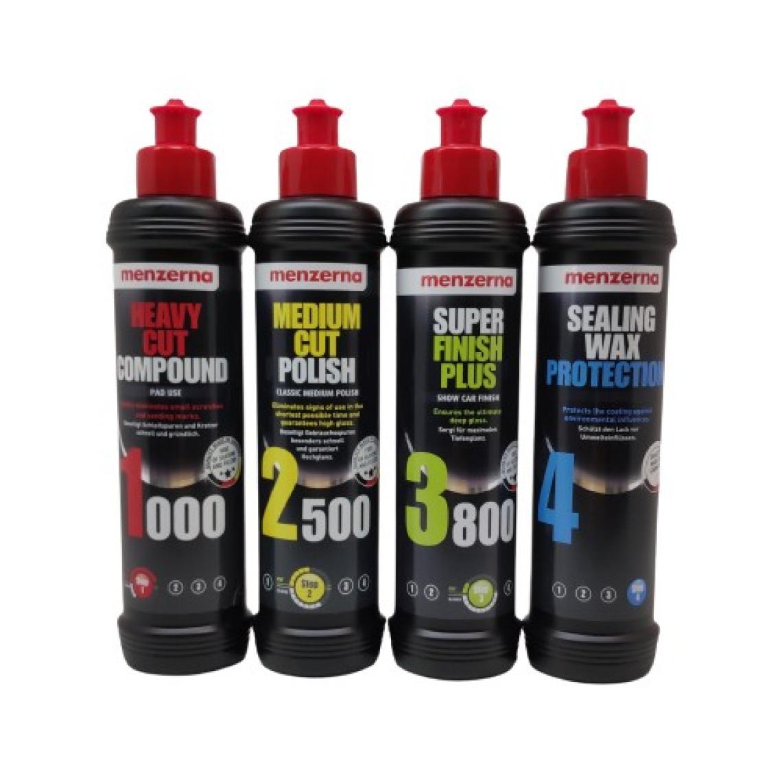 Menzerna 1000- 2500- 3800 Sealingwax Kalın Pasta Boya Koruma Seti 250 ml