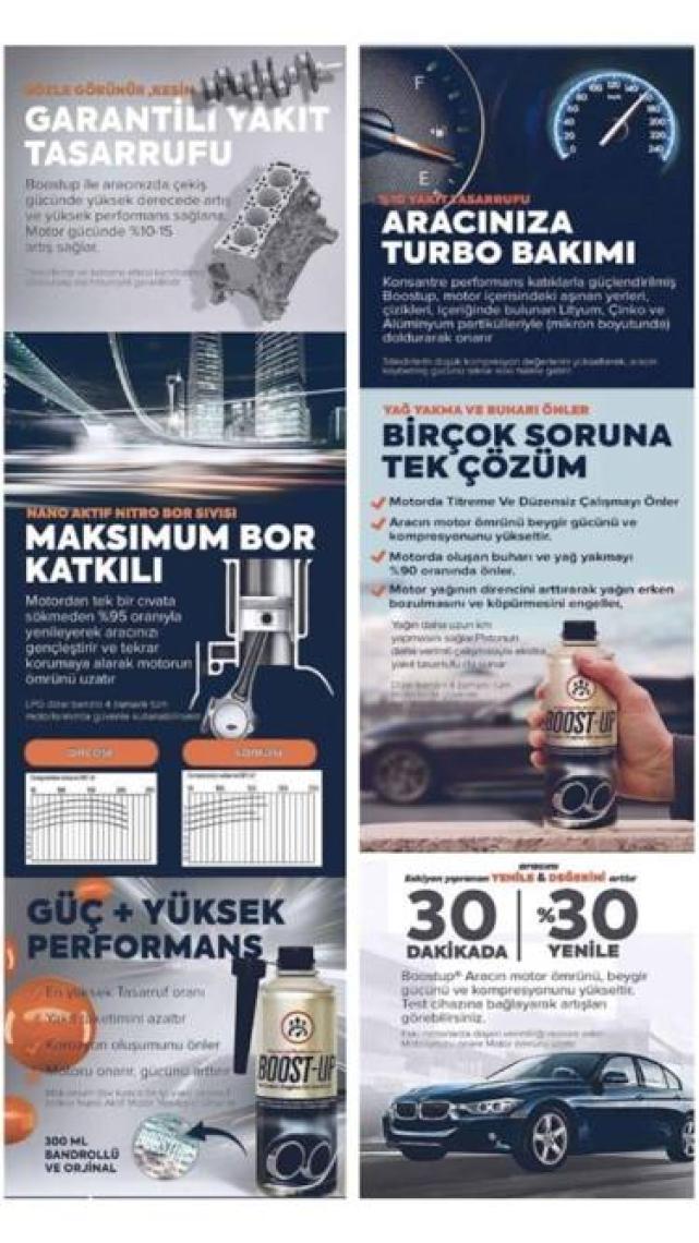 BoostUp Nitro Tekli Bor Motor Yenileyici Koruyucu Onarıcı 200ml