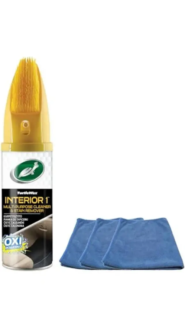 Turtle Wax Fırçalı Koltuk, Döşeme ve Halı Temizleyici 400 ml + Mikrofiber Bez 3 Adet