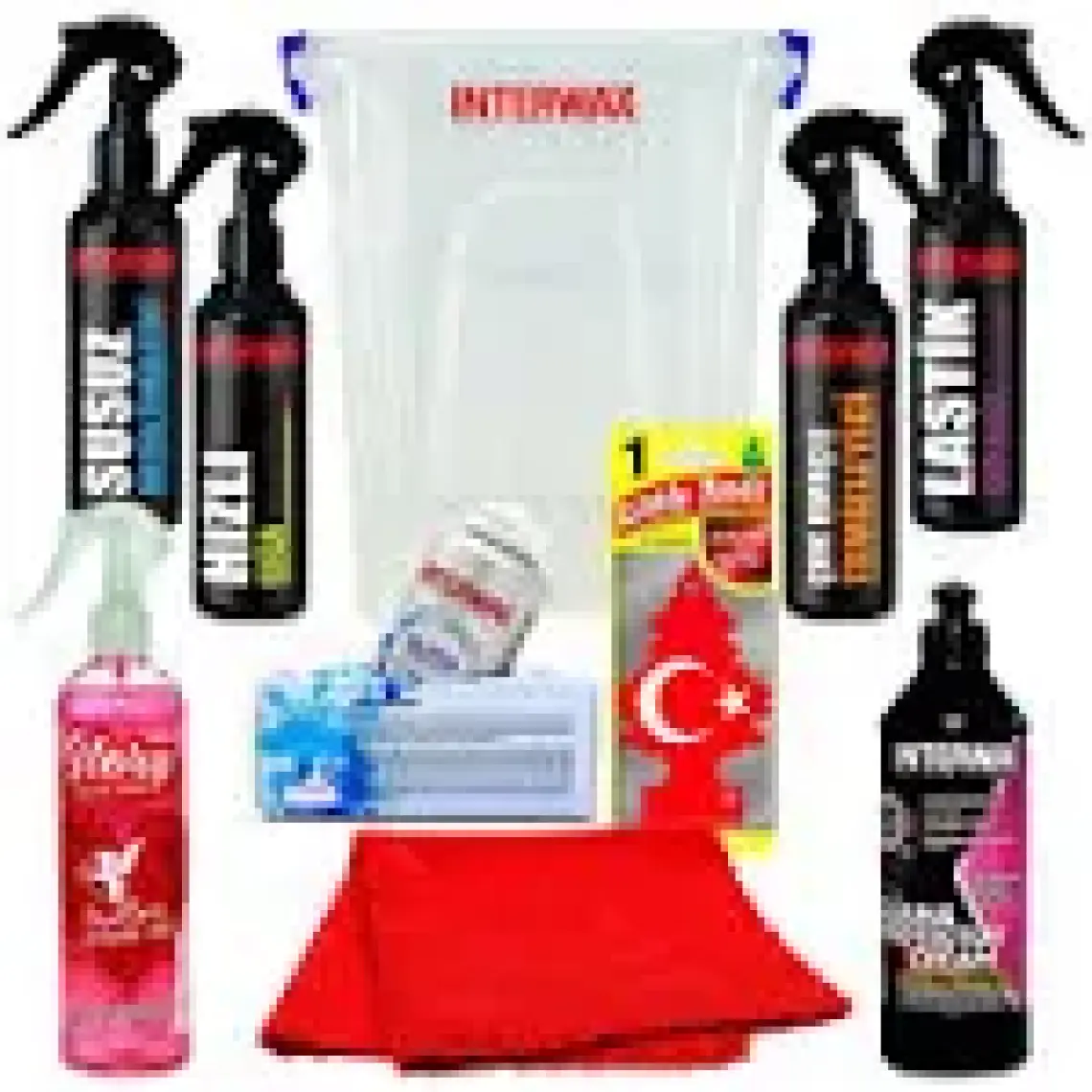 Interwax Oto Bakım Seti Oto Temizlik Ürünleri 9 Ürün + Kova