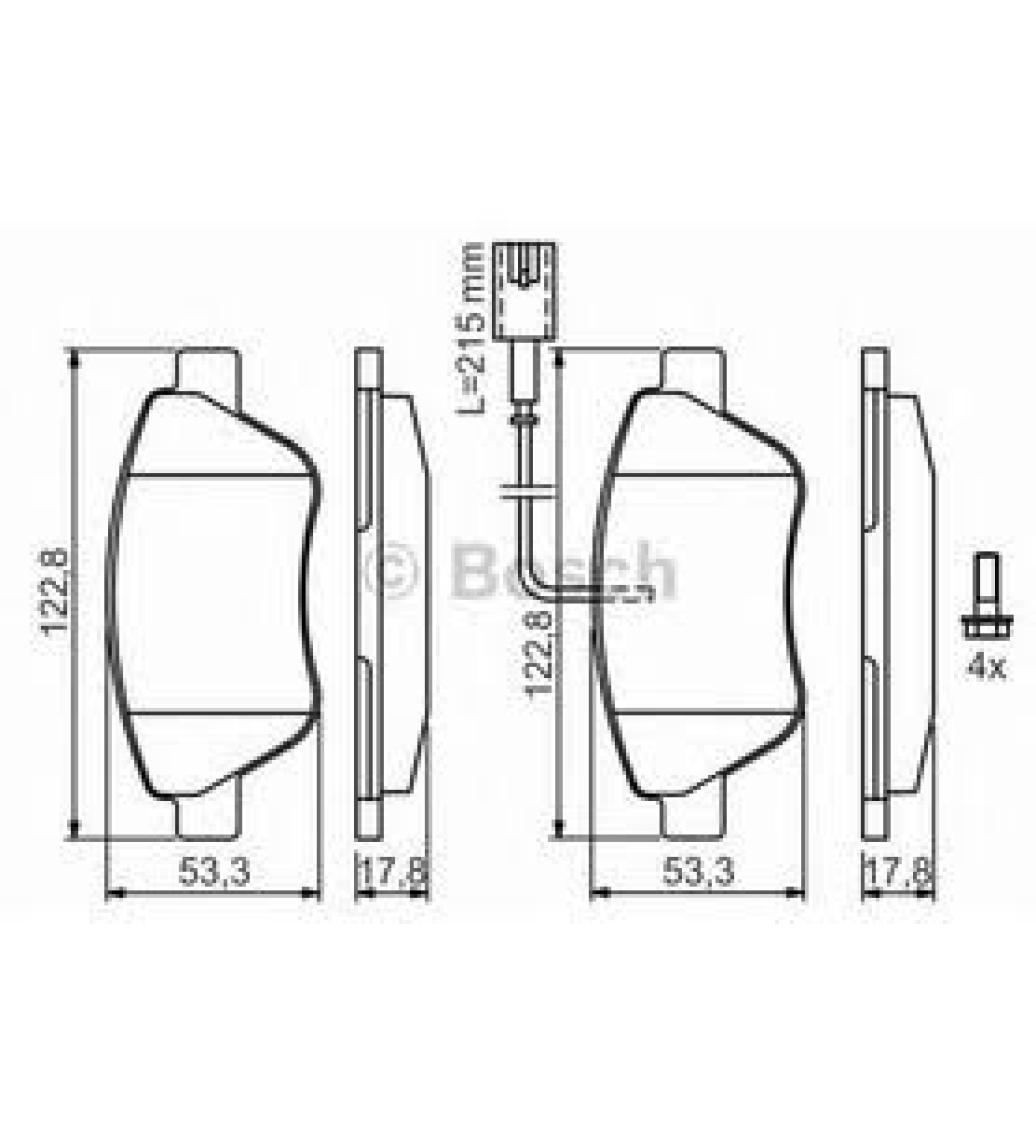 Bosch Fiat Linea 1.3 Jtd 2007 - 2017 Ön Fren Balata Takımı -