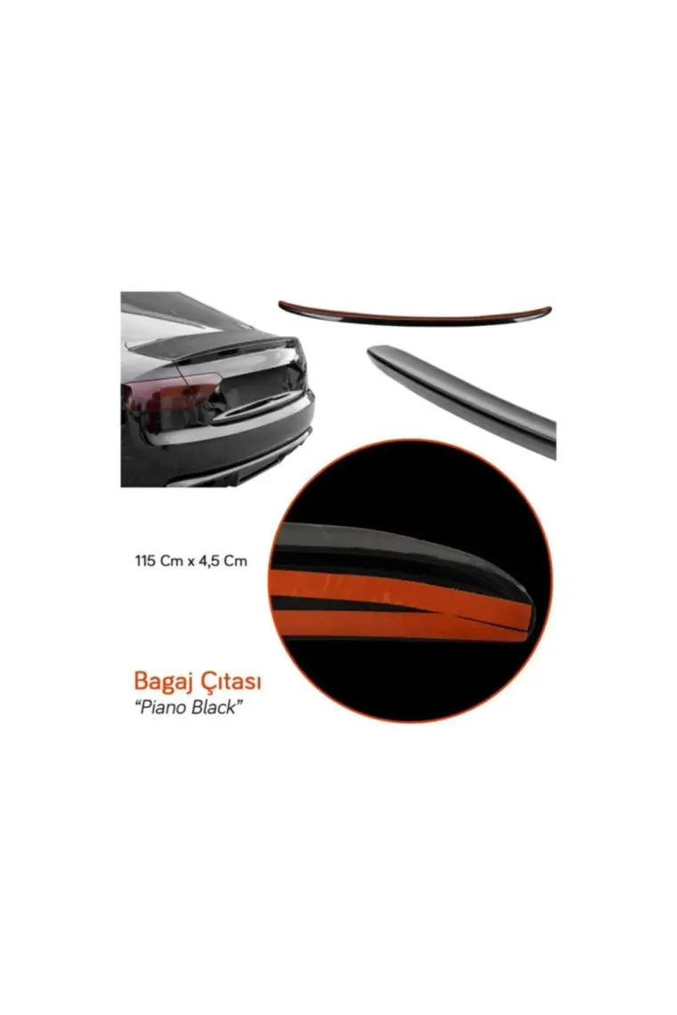 Oto Türk Carpi Megane 4 Bagaj Üstü Spoiler 120 cm Bagaj Çıtası Piano Black