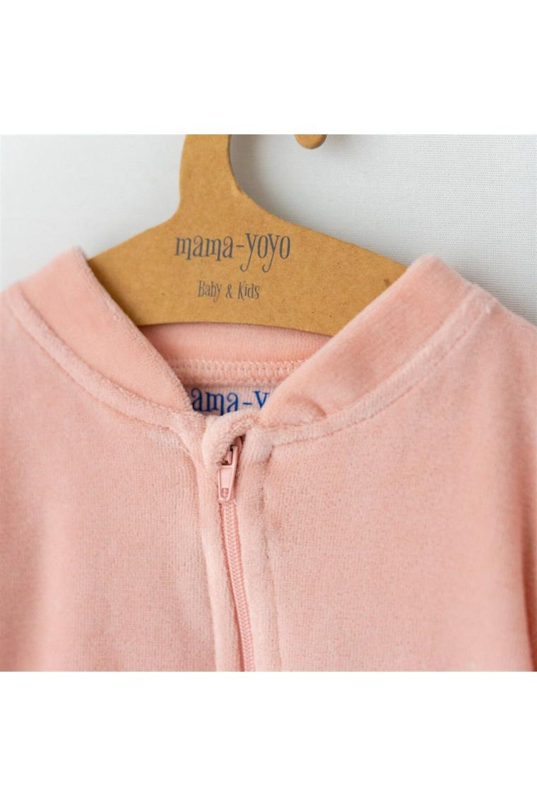 Kadife Uyku Tulumu Pembe - Baby Leopar Pink
