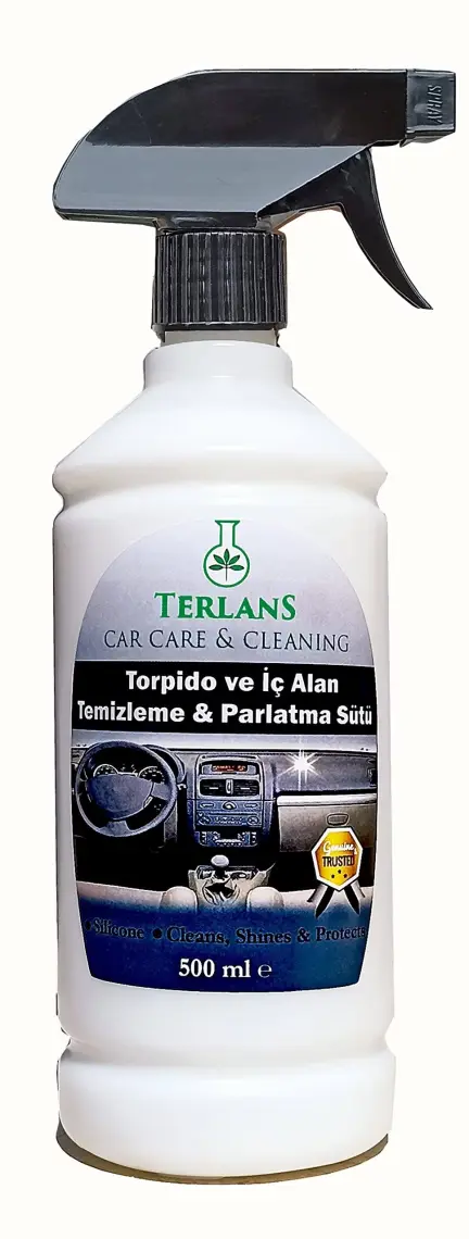 Terlans Parfümlü Torpido Parlatıcı ve İç Alan Temizleme & Parlatma Sütü 500 ml + Mikrofiber Bez Hediye