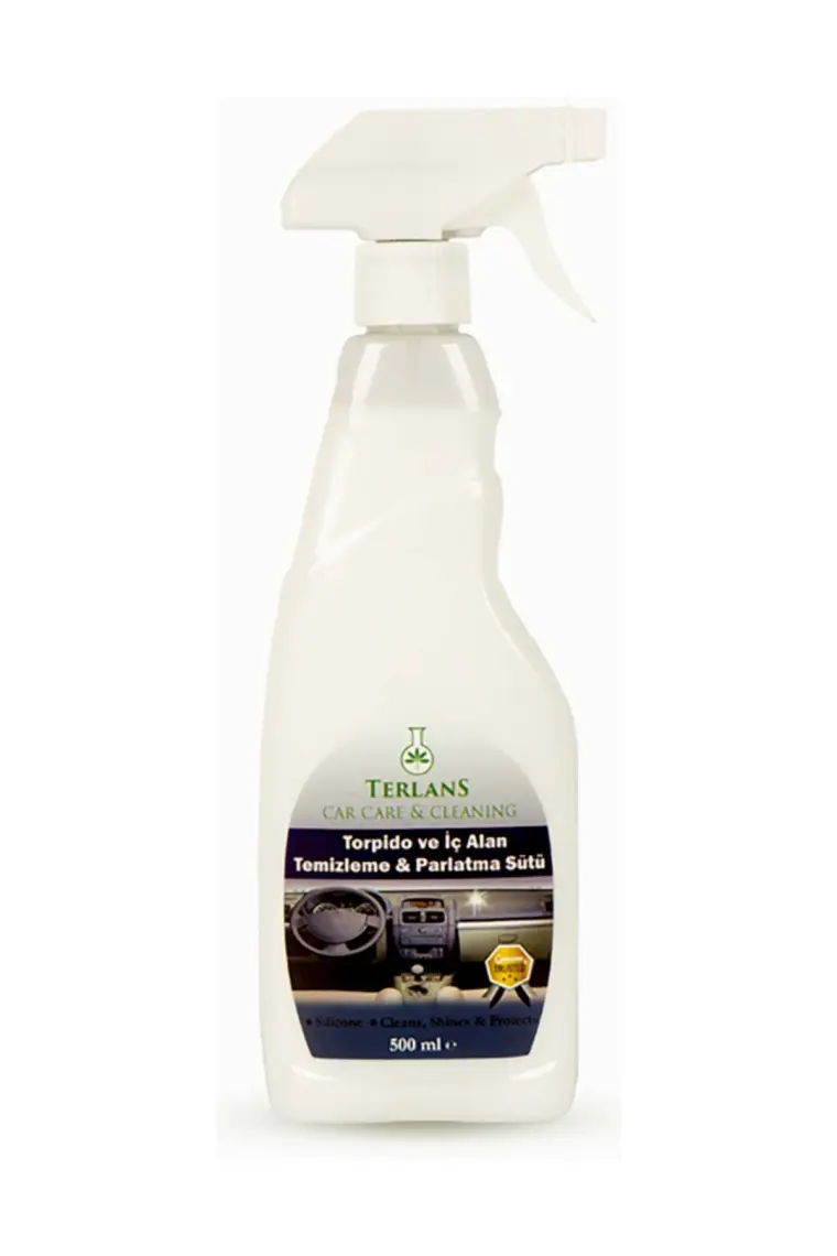 Terlans Parfümlü Torpido Parlatıcı ve İç Alan Temizleme & Parlatma Sütü 500 ml + Mikrofiber Bez Hediye