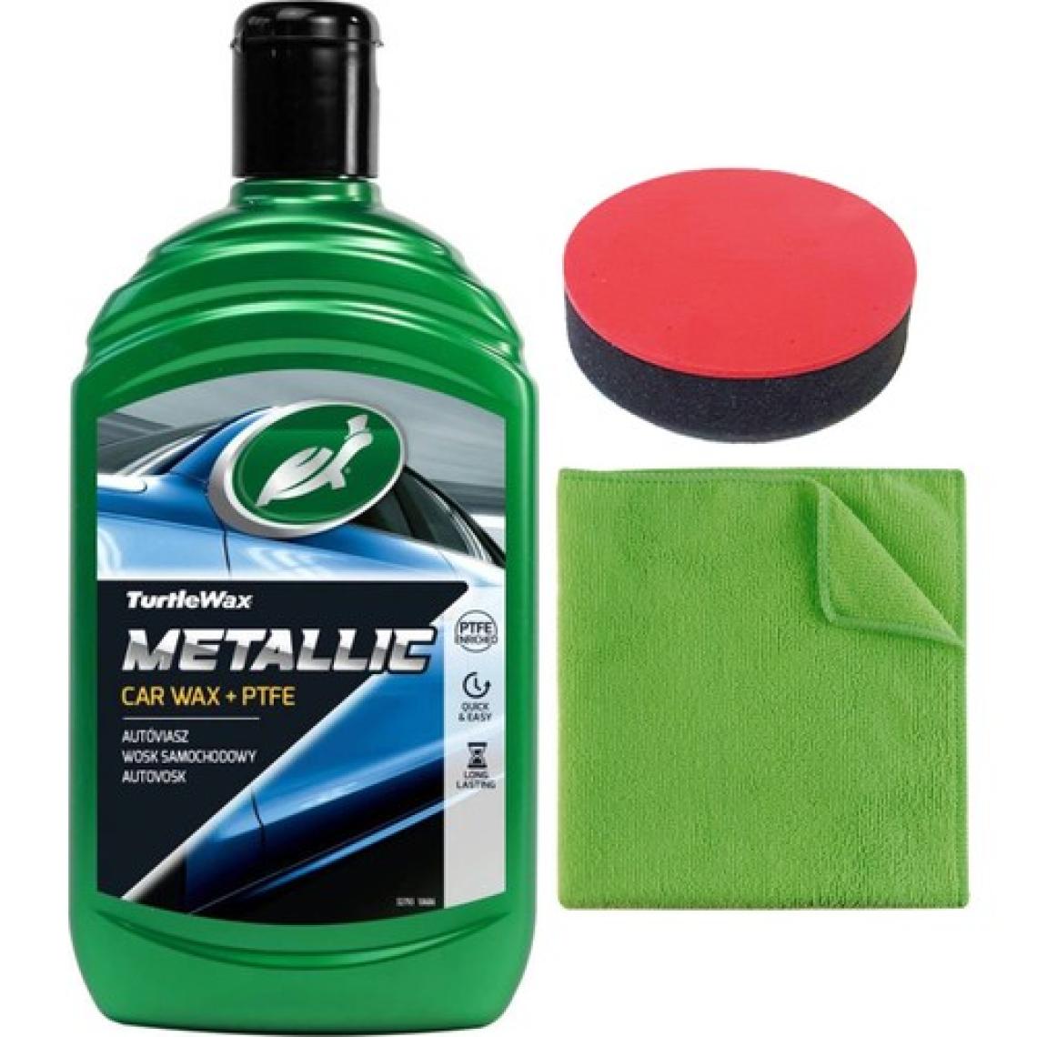 Turtle Wax Metalik Ptfe Katkılı Teflon Sıvı Cila 500 ml + Mikrofiber Bez + Cila Süngeri