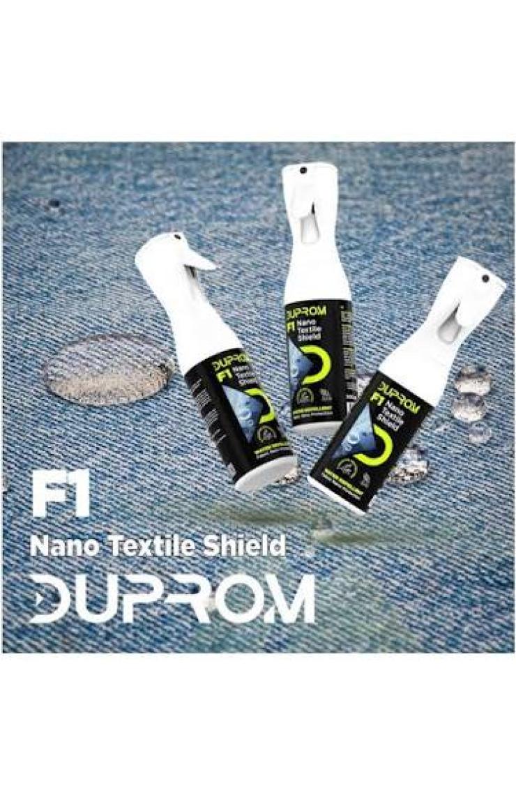 Duprom F1 Nano Textile Shield - Su İtici - Elbise, Ayakkabı, Ceket, Araç ve Tüm Tekstil Yüzeyler 500 ml